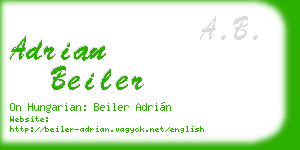 adrian beiler business card